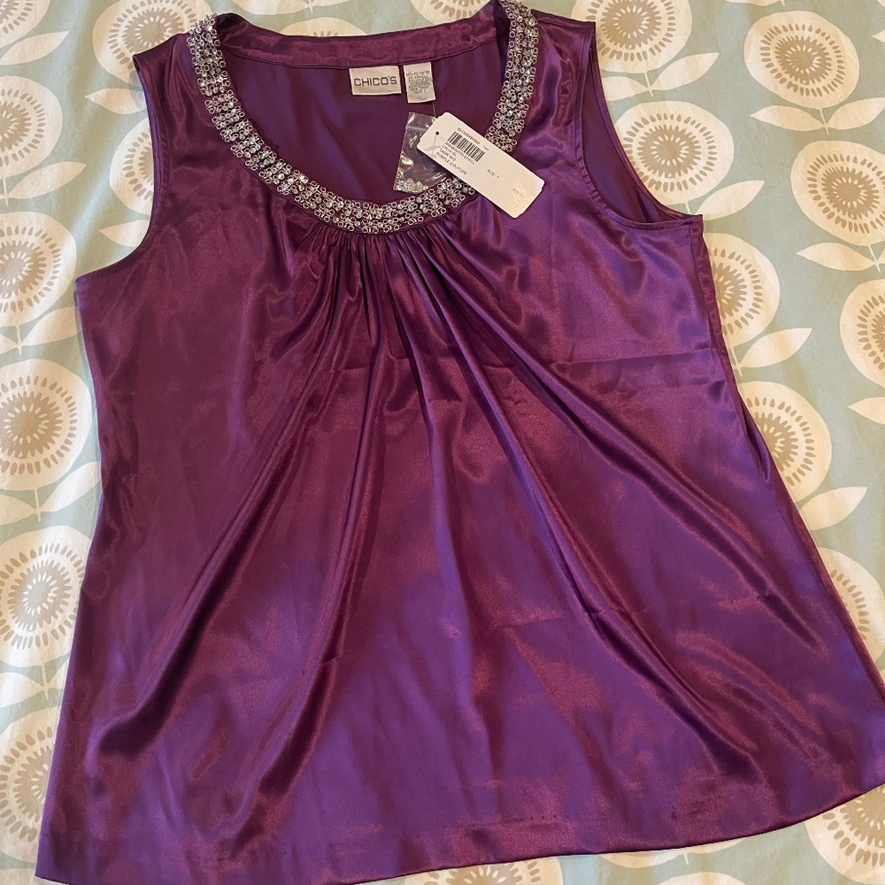 Chicos Amaranth Shell Tank - Picture 5 of 6